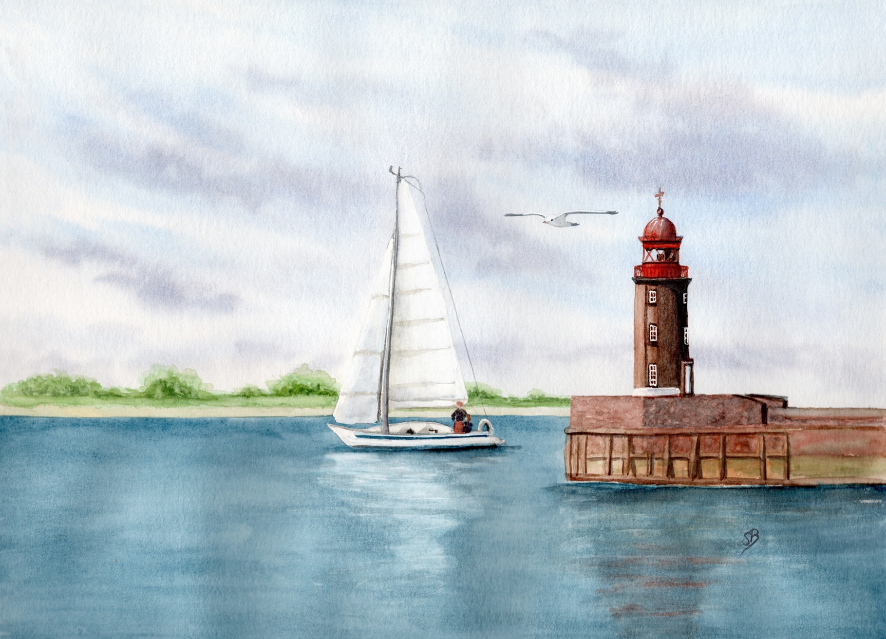 Bremerhaven Leuchtturm Nordmole Mole - BHV3