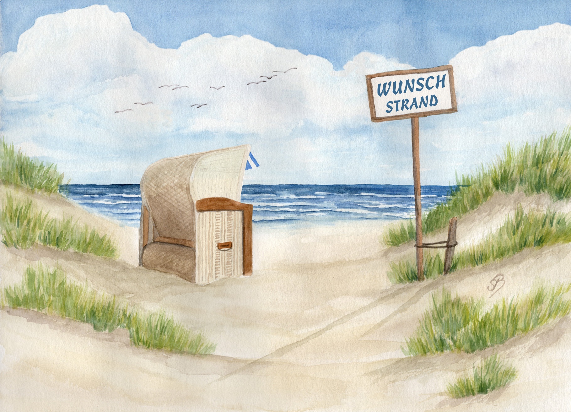 BO13 - Beach Chair with Sign
