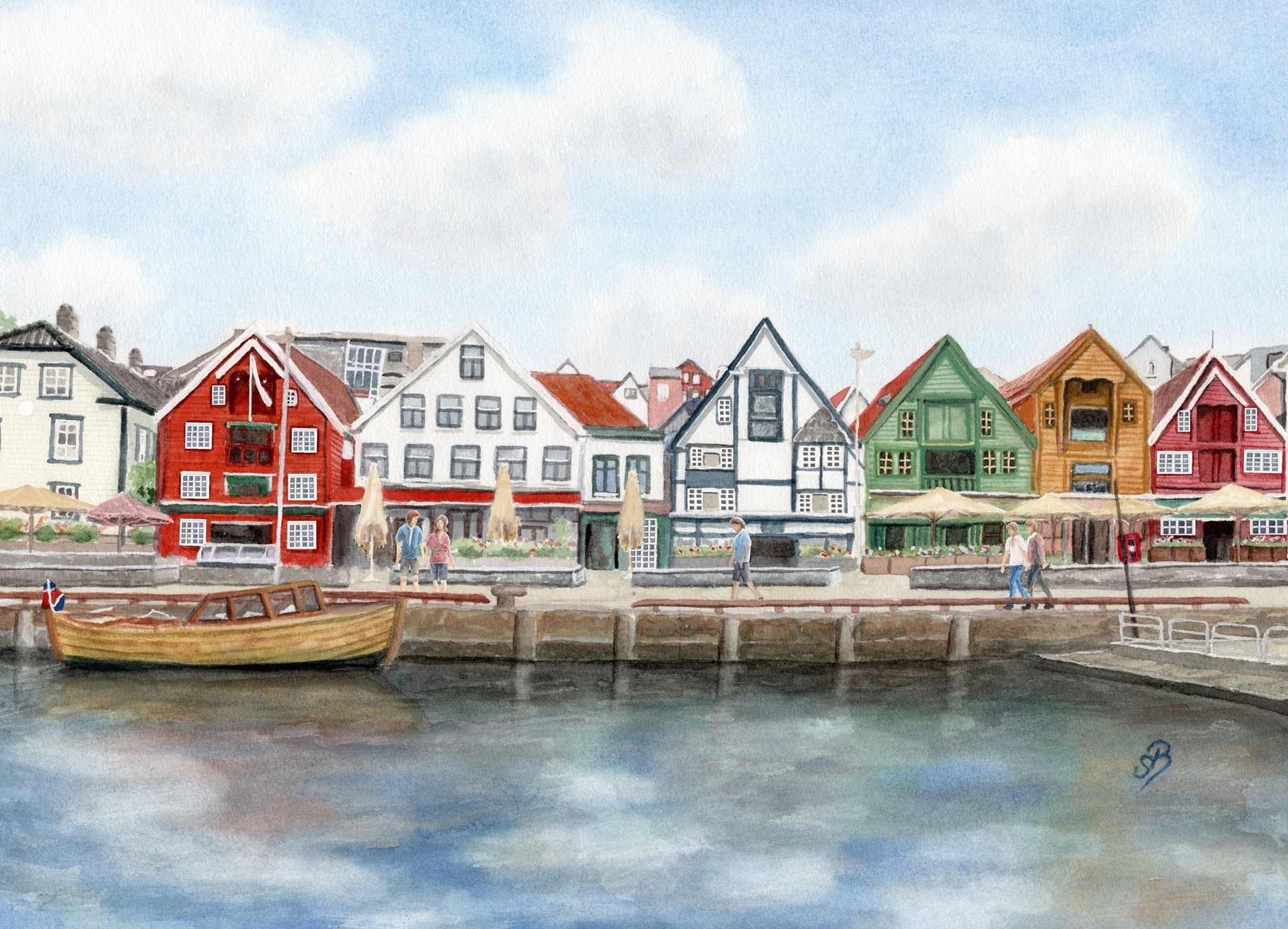 NO22 – Colorful houses at the Stavanger harbor