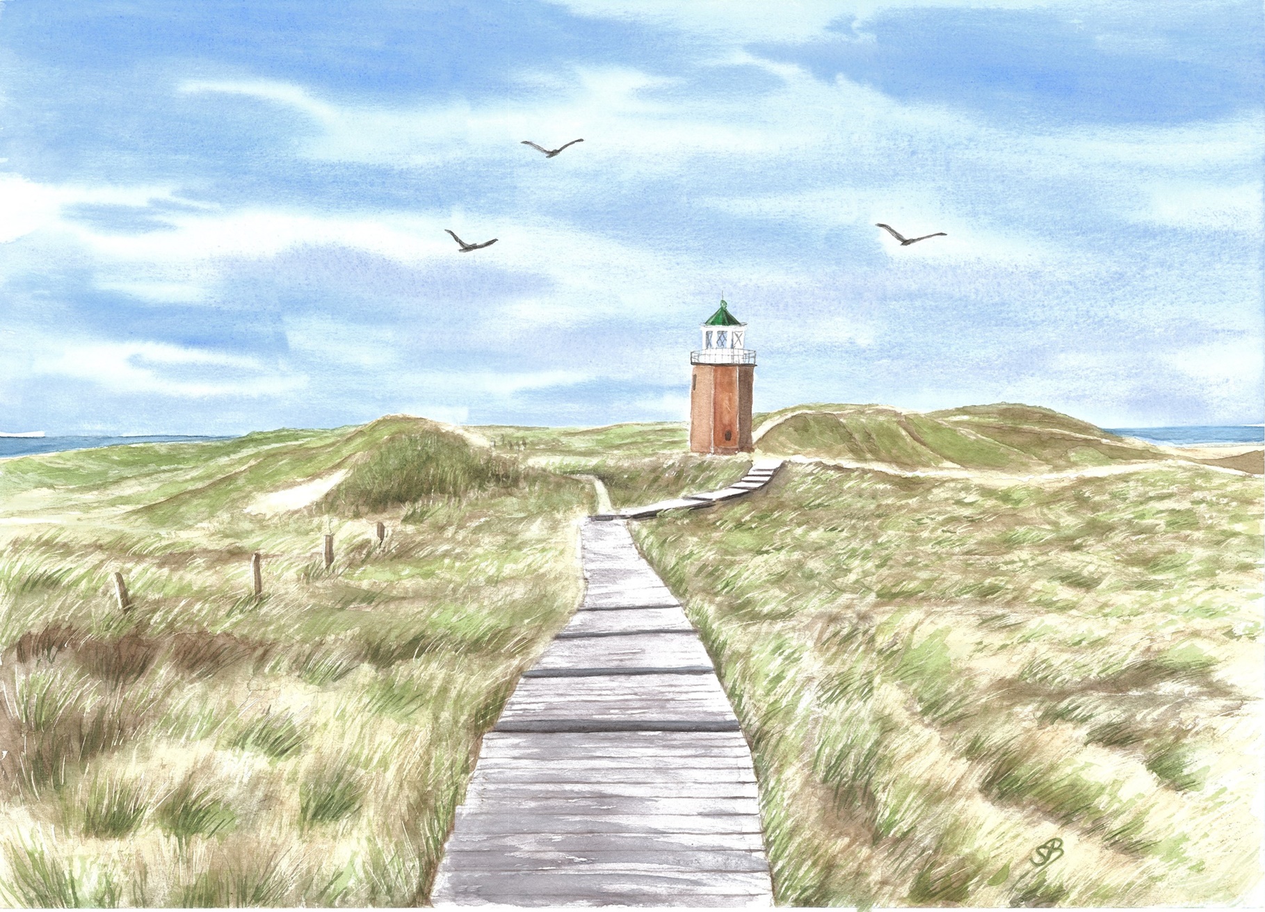 Sylt14 - Weg zum Leuchtturm Rotes Kliff