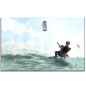 Preview: Leinwand 30 x 20 cm Keilrahmen Canvas-Leinen  Aquarell Maritim Kunst Druck Wellenr Dänemark Nordsee  Sylt Meer Strand - Kitesurfer  Kitesurfen