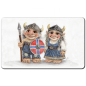 Preview: Breakfast Board  watercolor art print Norwegen Norge Norway Scandinavia - Viking Pair of Trolls Troll - AL8-NO
