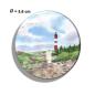 Preview: Kühlschrankmagnet m. Flaschenöffner Aquarell Maritim Kunst Druck Kunstdruck Nordsee Amrum Leuchtturm Insel