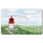 Preview: Frühstücksbrettchen Brettchen Aquarell Maritim Kunst Druck Kunstdruck Nordsee Amrum  Seezeichen  Quermarkenfeuer Sonnenuntergang - Amrum