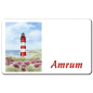 Preview: Frühstücksbrettchen Brettchen Aquarell Maritim Kunst Druck Kunstdruck Nordsee Amrum Leuchtturm Insel