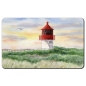 Preview: Frühstücksbrettchen Brettchen Aquarell Maritim Kunst Druck Kunstdruck Nordsee Amrum  Seezeichen  Quermarkenfeuer Sonnenuntergang - Amrum4