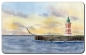 Preview: Frühstücksbrettchen Brettchen Bremerhaven Leuchtturm Pingelturm - BHV1