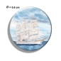 Preview: Kühlschrankmagnet m. Flaschenöffner Aquarell Kunst Druck Kunstdruck Bremerhaven Schulschiff Segelschiff Deutschland - BHV6