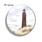 Preview: Kühlschrankmagnet m. Flaschenöffner Aquarell Maritim Kunst Druck Kunstdruck Nordsee Insel Borkum Neuer Leuchtturm Strand Meer Dünen