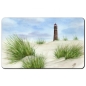 Preview: Frühstücksbrettchen Brettchen Aquarell Maritim Kunst Druck Kunstdruck Nordsee Insel Borkum Neuer Leuchtturm Strand Meer Dünen
