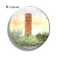 Preview: Fridge magnet with bottle opener Watercolor Maritime Art Print North Sea Island Borkum Old Lighthouse Beach Ocean Dunes