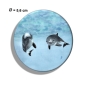 Preview: Fridge magnet with bottle opener  Watercolor Maritime Art Print Art Print Denmark North Sea Baltic Sea Whale Sperm Whale Porpoises