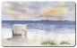 Preview: Frühstücksbrettchen Brettchen Strandkorb Sonnenuntergang CUX14
