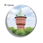 Preview: Kühlschrankmagnet m. Flaschenöffner  Aquarell Maritim Kunst Druck Kunstdruck Nordsee Cuxhaven Wasserturm Turm