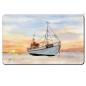 Preview: Breakfast board Watercolor Maritime Art Print Denmark North Sea Fishing boat fisherboat cutter Beach