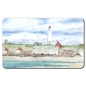 Preview: Frühstücksbrettchen Brettchen Aquarell Maritim Kunst Druck Kunstdruck Nordsee Dänemark Danmark  Blåvand Blavand Dünen Leuchtturm Maultiere Strand