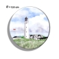 Preview: Fridge magnet with bottle opener  Watercolor Maritime Art Print Art Print North Sea Denmark Danmark  Hirtshals dunes lighthouse
