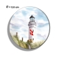 Preview: Kühlschrankmagnet m. Flaschenöffner Aquarell Maritim Kunst Druck Kunstdruck Nordsee Dänemark Danmark Hirtshals Dünen Leuchtturm