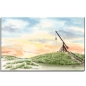 Preview: Leinwand 40 x 30 cm Keilrahmen Canvas-Leinen Aquarell Maritim Kunst Druck Kunstdruck Nordsee Dänemark Danmark  Leuchtturm Skagen
