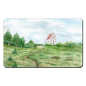 Preview: Frühstücksbrettchen Brettchen Aquarell Maritim Kunst Druck Kunstdruck Nordsee Dänemark Danmark  Skagen versandete Kirche