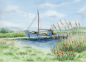 Preview: Postcard DIN-A6  Nymindegab fishing boat harbor - DK88