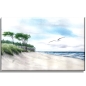 Preview: Leinwand 30 x 20 cm Keilrahmen Canvas-Leinen Aquarell Maritim Kunst Druck Kunstdruck Ostsee Darßer Ort Zingst Strand Meer - Darss 5