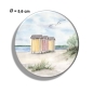Preview: Kühlschrankmagnet m. Flaschenöffner Aquarell Maritim Kunst Druck Kunstdruck Ostsee - Eckernförde Strand Umkleidekabinen - EKF3 Schleimünde Schlei Kappeln