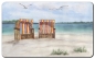 Preview: Frühstücksbrettchen Brettchen - Eckernförde Strand bunte Strandkörbe - EKF4