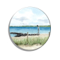 Preview: Fridge magnet with bottle opener Watercolor Maritime Art Print Baltic Sea Schlei - Eckernförde Beach Mermaid