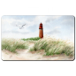 Preview: Frühstücksbrettchen Brettchen  Aquarell Maritim Kunst Druck Kunstdruck Ostsee Heiligenhafen Insel Fehmarn Strand Meer Dünen Fehmarn - Leuchtturm Flügger - FEH1