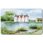 Preview: Breakfast Board  Watercolor Maritime Art Print Baltic Sea - Glücksburg Castle, Flensburg