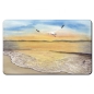 Preview: Frühstücksbrettchen Brettchen  Sonnenuntergang Strand Aquarell Maritim Kunst Druck Kunstdruck Dänemark Nordsee Düne Dünen Meer Möwe Ostsee