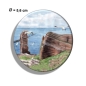 Preview: Kühlschrankmagnet m. Flaschenöffner  Aquarell Maritim Kunst Druck Kunstdruck Nordsee Insel Helgoland Basstölpel Vögel Lange Anna Felsen