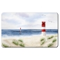 Preview: Frühstücksbrettchen Brettchen Aquarell Maritim Kunst Druck Kunstdruck Nordsee Insel Helgoland Leuchtturm Strand Düne