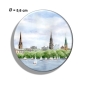 Preview: Kühlschrankmagnet m. Flaschenöffner Hamburg - Binnenalster - Kleiner Binnensee - HH1