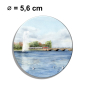 Preview: Fridge magnet with bottle opener Watercolor Maritime Art Print North Sea Fridge magnet with bottle opener Hamburg - Inner Alster - Small Inland Lake - HH1