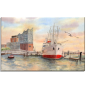 Preview: Leinwand 40 x 30 cm Keilrahmen Canvas-Leinen - Hamburg Elbphilharmonie & Cap San Diego - HH15