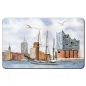 Preview: Frühstücksbrettchen Brettchen Aquarell Maritim Kunst Druck Kunstdruck Nordsee Hamburg Segelschiff Elbphilharmonie - HH5
