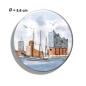 Preview: Kühlschrankmagnet m. Flaschenöffner Aquarell Maritim Kunst Druck Kunstdruck Nordsee Hamburg Segelschiff Elbphilharmonie - HH5