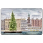 Preview: Frühstücksbrettchen Brettchen Aquarell Maritim Kunst Druck Kunstdruck Hamburg Hauptkirche St. Michaelis Michel Weihnachten HH7
