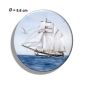 Preview: Kühlschrankmagnet m. Flaschenöffner Aquarell Maritim Kunst Druck Kunstdruck Schiff Segelschiff Schulschiff