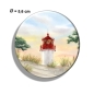 Preview: Kühlschrankmagnet m. Flaschenöffner Aquarell Maritim Kunst Druck Kunstdruck Ostsee Kleiner Leuchtturm Hiddensee Rügen Strand Dünen