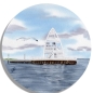 Preview: Untersetzer Glasuntersetzer rund 9,5 cm Aquarell Maritim Kunst Druck Kunstdruck Nordsee Juist Seezeichen Hafen Zitronenpresse  - Juist 11