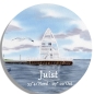 Preview: Untersetzer Glasuntersetzer rund 9,5 cm Aquarell Maritim Kunst Druck Kunstdruck Nordsee Juist Seezeichen Hafen Zitronenpresse  - Juist 11