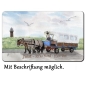 Preview: Frühstücksbrettchen Brettchen Aquarell Maritim Kunst Druck Kunstdruck Nordsee Juist12 - Alter Leuchtturm mit Pferdekutsche