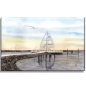 Preview: Leinwand 30 x 20 cm Keilrahmen Canvas-Leinen Aquarell Maritim Kunst Druck Kunstdruck Nordsee Juist Seezeichen Hafen Zitronenpresse  - Juist 4