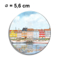 Preview: Fridge magnet with bottle opener watercolor maritime art print art print  Denmark Danmark Copenhagen Harbor Københavns Havn