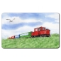 Preview: Frühstücksbrettchen Brettchen Aquarell Maritim Kunst Druck Kunstdruck Nordsee Kleinbahn Inselbahn Bahn Zug Insel Langeoog