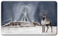 Preview: Frühstücksbrettchen Brettchen - Nordkapp Nordkap Globus Winter Rentier  - NO14