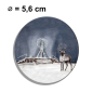 Preview: Kühlschrankmagnet m. Flaschenöffner Aquarell Kunst Druck Kunstdruck Norwegen Norge Norway  Nordkapp Nordkap Globus Winter Rentier